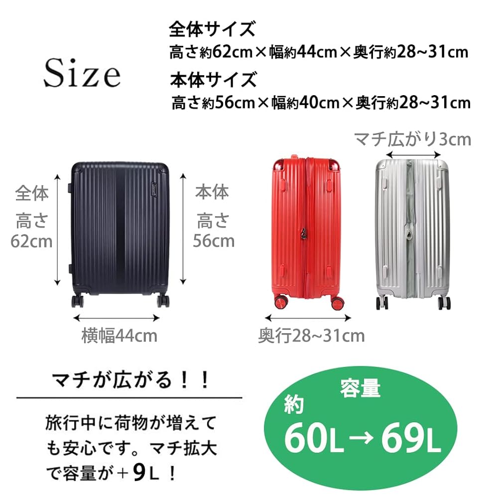 Amazon | [コールマン] トラベルポーチ付き キャリーケース 新